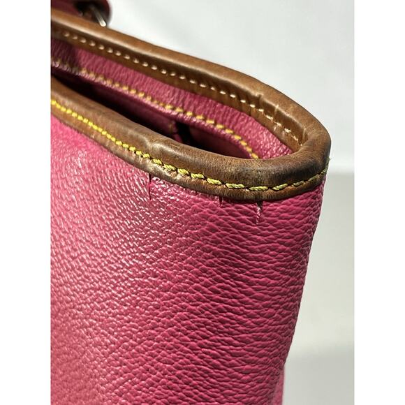 Dooney & Bourke Helena Shopper Shoulder Tote Bag Pink Pebbled Coated Leather - Picture 6 of 16